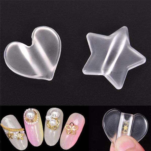

nail art kits metal slice sparkle curve mold shaping tool clear heart shape stick stud lamination manicure tools