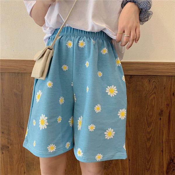 

summer cool ventilation casual cotton women shorts comfortable high waist sports harajuku loose purple plus size, White;black