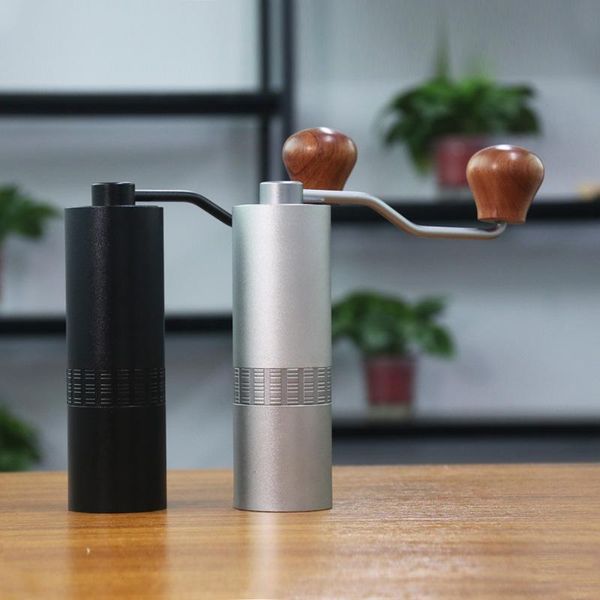 

manual coffee grinders yrp grinder black/silver espresso portable tools spice/beans steel burr core exquisite gift