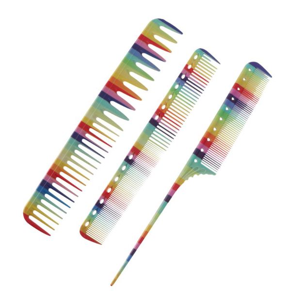

3pcs barber shop combs hairdressing tool pintail com set hair brushes, Silver