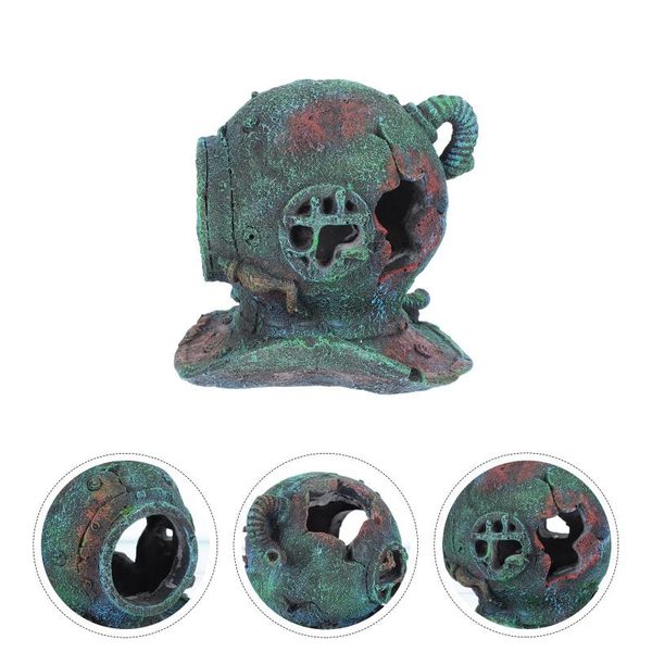 

decorations 1pc aquarium decor resin hideout landscaping shelter (assorted color)