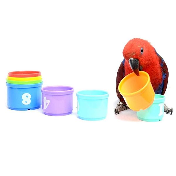 

other bird supplies pet-educational stacking cup toy for birds