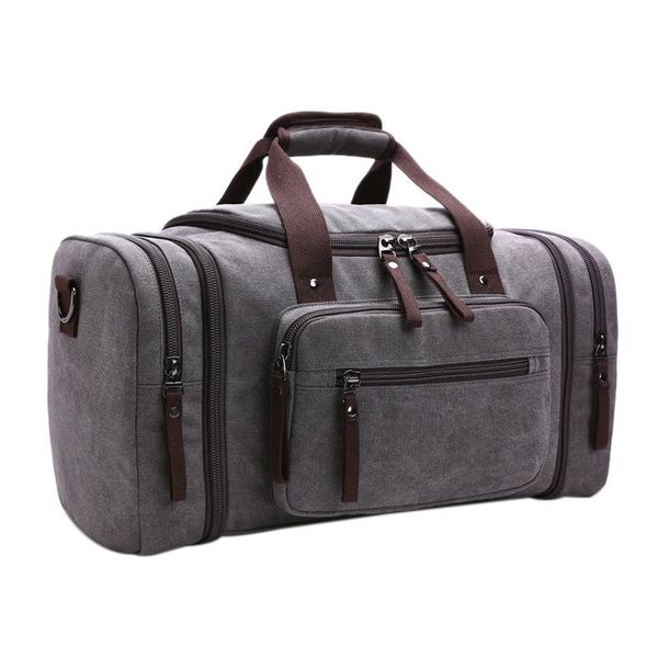 

duffel bags large capacity men hand luggage travel duffle canvas weekend shoulder multifunctional overnight bag