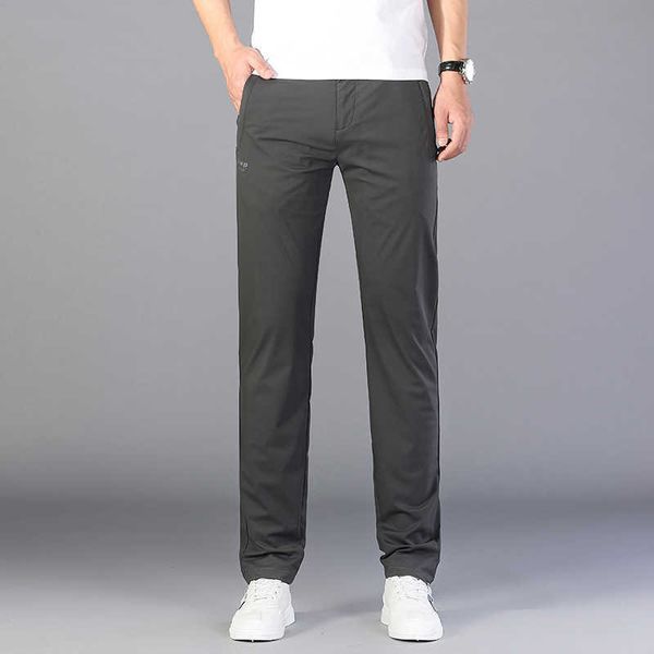 

spring and autumn men's casual pants straight fit cotton elastic busins 666, Black