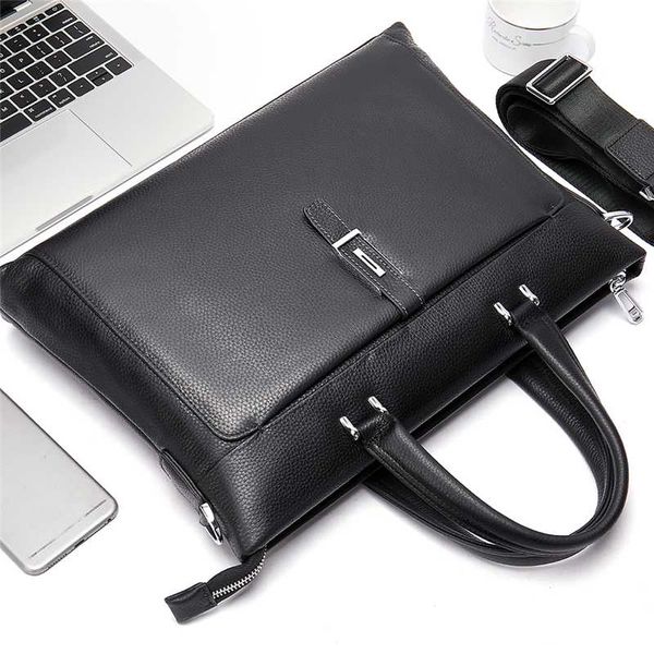 

briefcases men's leather briefcase, fashion handbag, lap