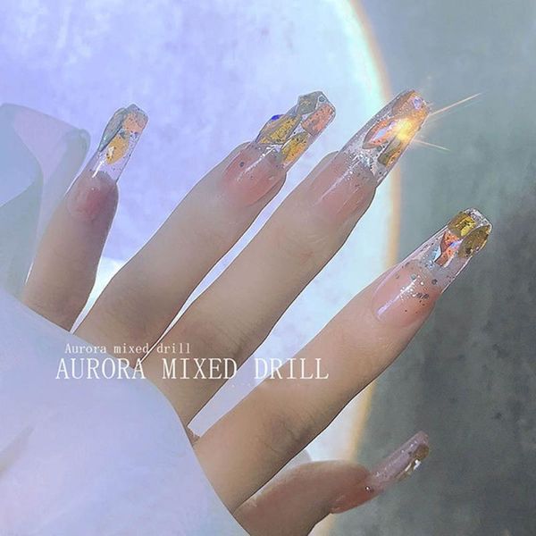 

nail art decorations gxmc mixed shape 100pcs 3d rhinestones flatback glass stones decor for diy decoration accessories manicure tips, Silver;gold