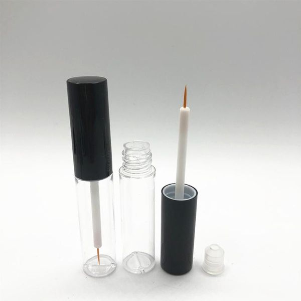 

storage bottles & jars 30/50/100/200pcs 8ml black cap eyelash glue bottle diy eyeliner ve growth fluid refillable makeup tools