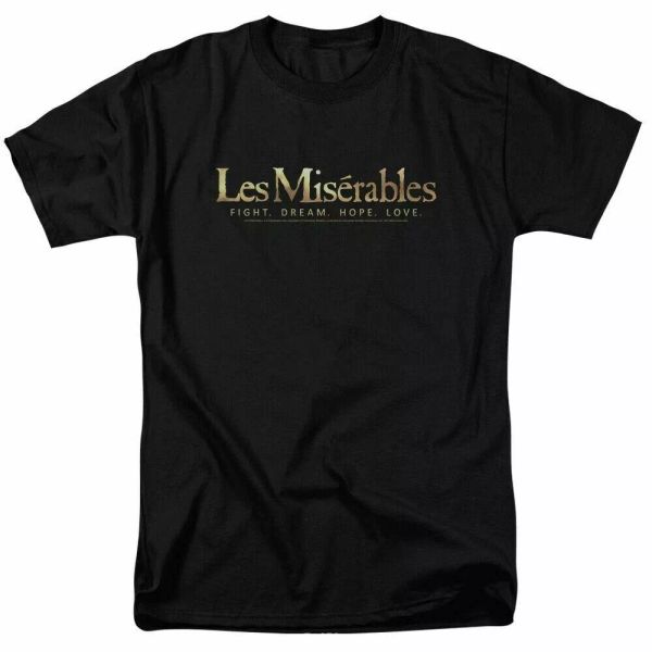 

Les Miserables Logo T Shirt Mens Licensed Movie Tee Cosette Black, White;black