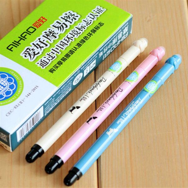 

arrival magic erasable gel ink pen creative kawaii cartoon dog korean stationery school&office supplies ballpoint pens, Blue;orange
