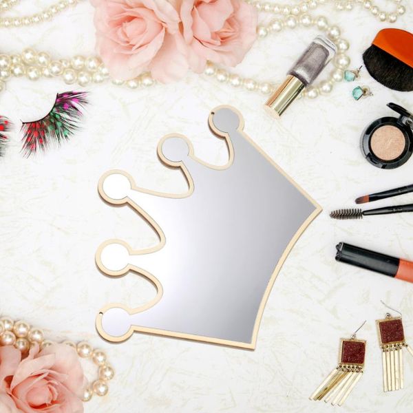 

mirrors 1pc chic crown shape acrylic mirror ornament kids room wall pendant