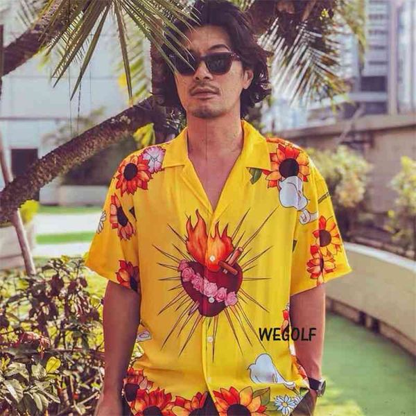 

pleasures heart shirt little plum same hawaiian of doughnut style men's and women's trend ins hzi8, White;black