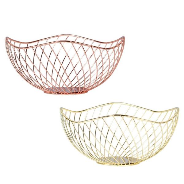 

storage baskets nordic style metal basket fruit vegetable decorated display bowl rack dining table decoration drop home decor