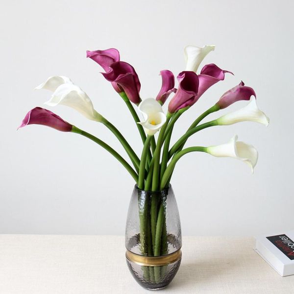 

high-end simulation pu calla lily artificial flowers shooting props home decoration fake flower arrangement wedding decor floral decorative