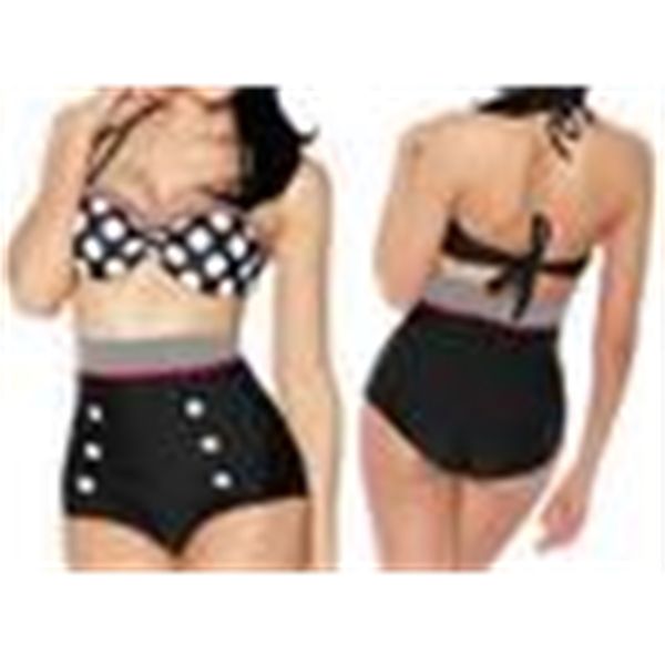 

waist better women's fringe swimwear belly tall neck bikini wave girl lady swimming swimsuit bathing suit & b, White;black