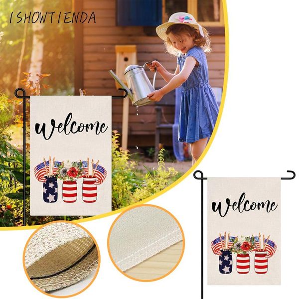 

garden decorations patriotic decoration outdoor home sign welcome ornaments wall