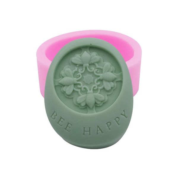 

craft tools monqui 3d bee happy silicone soap molds candle art resin