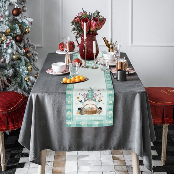 

disposable table covers easter eggs creative polyester cotton printed flag decoration