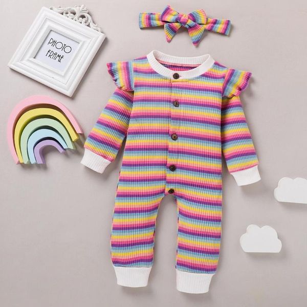 

jumpsuits jumpsuit cotton +hat home outfit baby boy autumn clothes born infant girl feather long sleeve romper, Blue