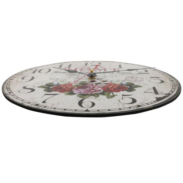 

wall clocks 1pc wooden hanging clock vintage round decoration for dorm home