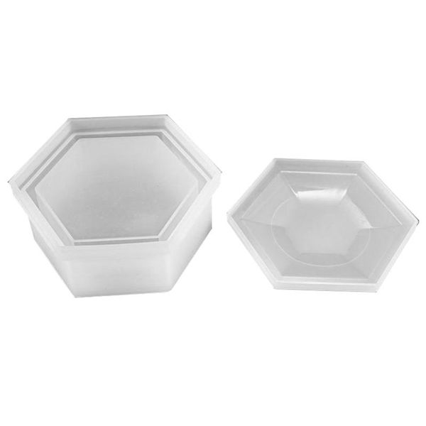 

pcs diy crystal epoxy mold hexagonal jewelry storage box boxes & bins