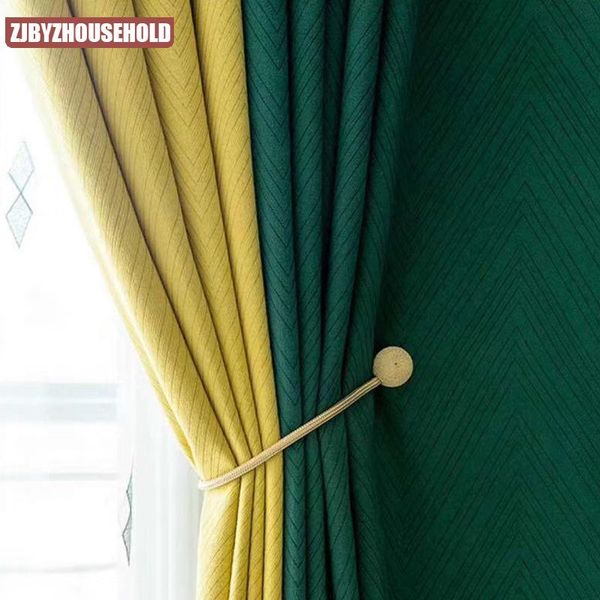 

curtain & drapes 2021 british modern minimalist style stitching blackout curtains for living room bedroom balcony custom
