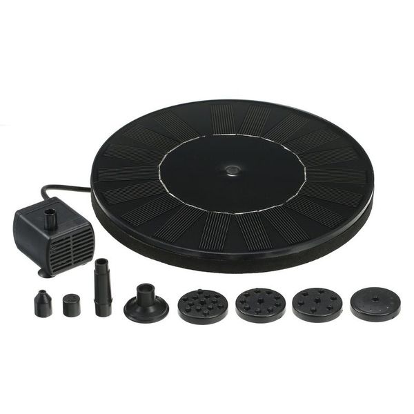 

solar power water fountain pump fontein bird floating pond garden patio decor lawn 6 nozzles decorations