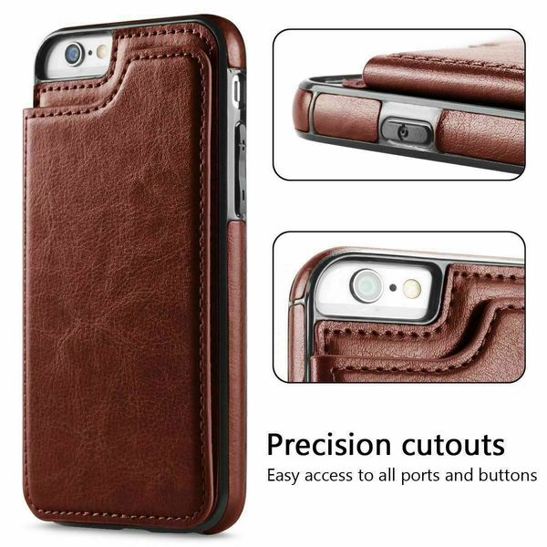

for samsung s21 s20 s10 s9 s8 phone cases leather shockproof wallet flip card case