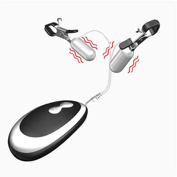 NXY Pump Toys 20 Frequency Vibration Nipple Clamp Breast Enhancement Flirt Vibrator Mute Sex For Couple Adult_voghion.com
