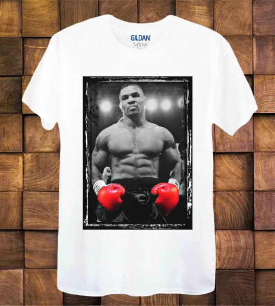 

iron mike tyson t-shirt boxing tee training ladies /tee 378, White;black