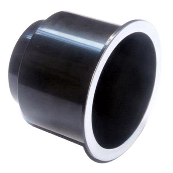 

-black recessed drop in plastic cup drink can holder with drain for boat car marine rv - black rafts/inflatable boats