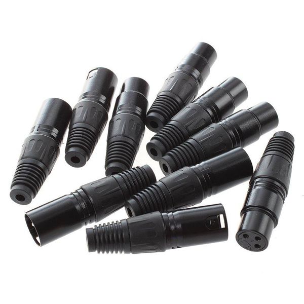 

audio cables & connectors 5 pairs mic microphone adapter xlr 3 pin male/ female connector