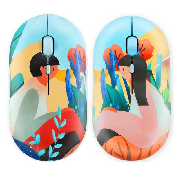 

mice 2.4g wireless charging couple mouse mute cute cartoon design electronics creative office portable home for pc laptop
