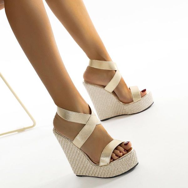 

sandals comfort shoes for women suit female beige large size summer heels clogs wedge handmade black fashion big girls dress