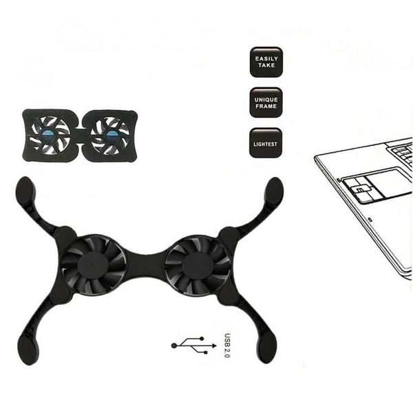 

lapcooling pads usb with double fans mini ocs non slip mats foldable