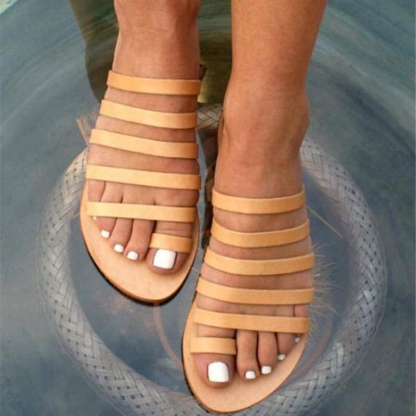 

women flat sandals summer gladiator ladies slippers roman female flip flops outdoor casual sandales femme sapatos femininos, Black