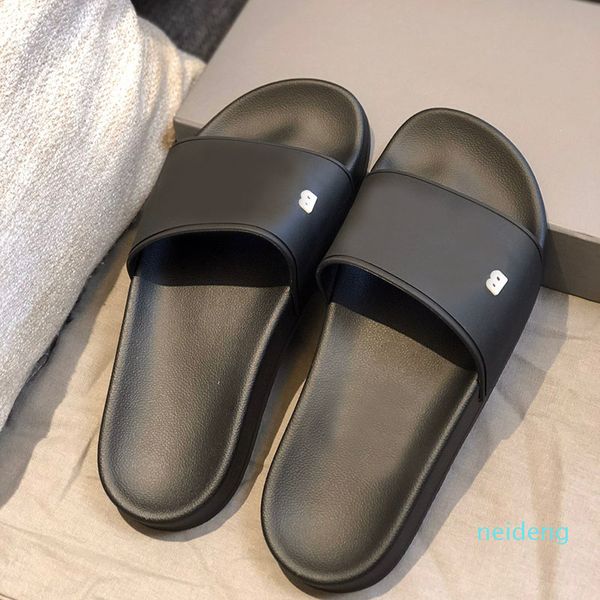 

2021 paris sliders mens womens summer sandals beach slippers ladies flip flops loafers black outdoor home slides chaussures shoes with box