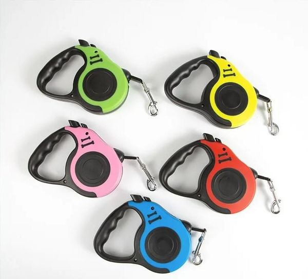 

3m/5m dog leash retractable automatic flexible lead for small dogs traction rope pet walking running tool collars & leashes