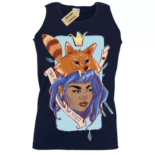 

this is mi spirit camiseta animal tribal chaleco hombre, White;black