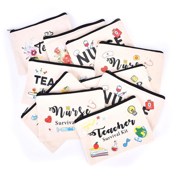 

cosmetic bags & cases christmas graduation birthday nursing school student teacher practitioner survival makeup gift bag cometic