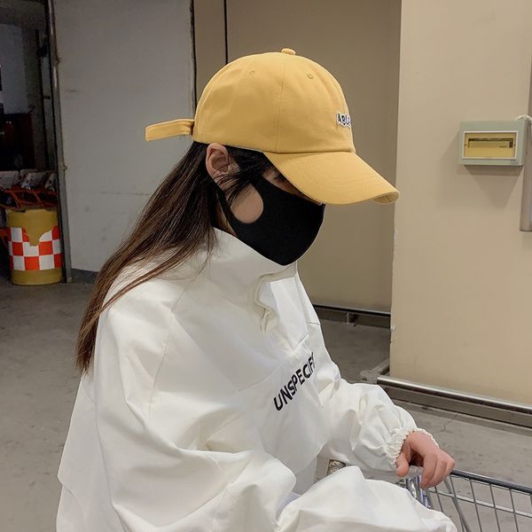 

cap children's korean version ins show face small versatile embroidered letter cap street thin cap summer, Blue;gray