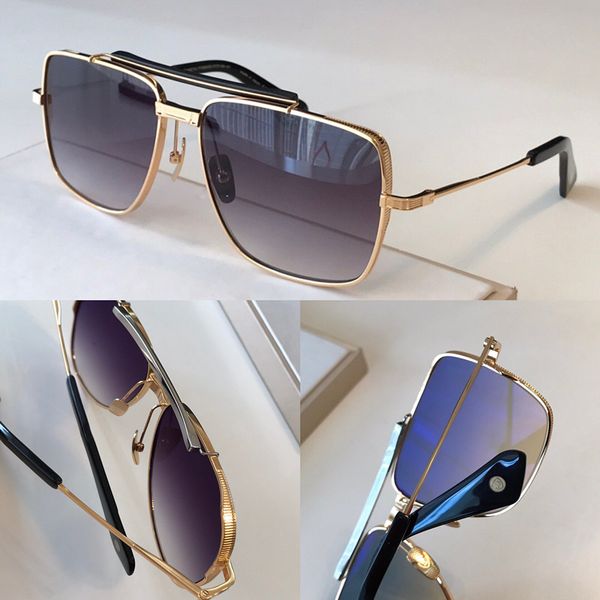 

new popular symeta sunglasses type403 men style k gold retro square frame fashion avant-garde style uv 400 lens eyewear with box, White;black