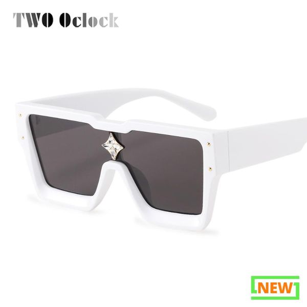 

sunglasses 2021 lady oversize square men steampunk goggles uv400 sun shades women glasses flat points gafas de sol mujer, White;black