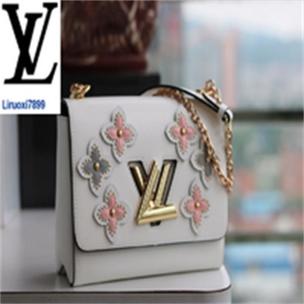 

flower iconic totes m50313 studded brand chain bag white women handbags designer bags handles shoulder bags luxury cross tu7h body bag c