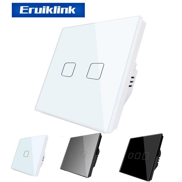 

smart home control eu/uk stanard touch switch, crystal glass panel wall screen light switch,ac 110v-250v