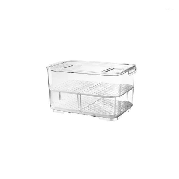 

storage bottles & jars refrigerator container with lid kitchen seal tank plastic separate vegetable fruit fresh box