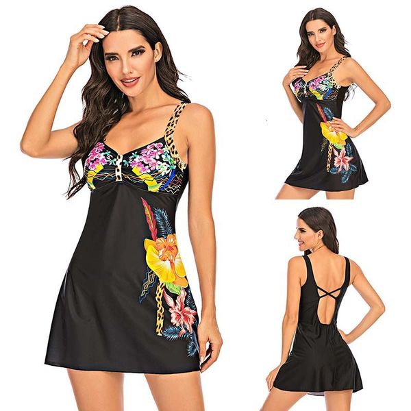 

Sexy 2021bikini Split Contrast Halo Printed Bikini Large Swimsuit, White;black