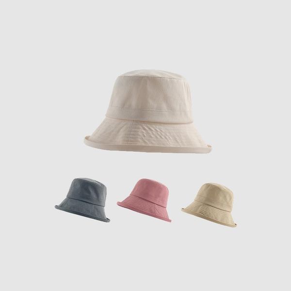 

wide brim hats women's bucket hat spring and summer fashion pure black white style female fisherman cap outdoor sun visor, Blue;gray