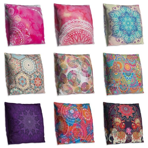 

cushion/decorative pillow mandala geometric cover vintage cushion pattern cases for pillows flowers covers