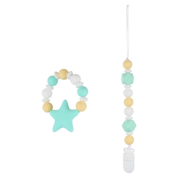 

pacifiers# 1 set baby pacifier clip bracelet clamp born teether chain