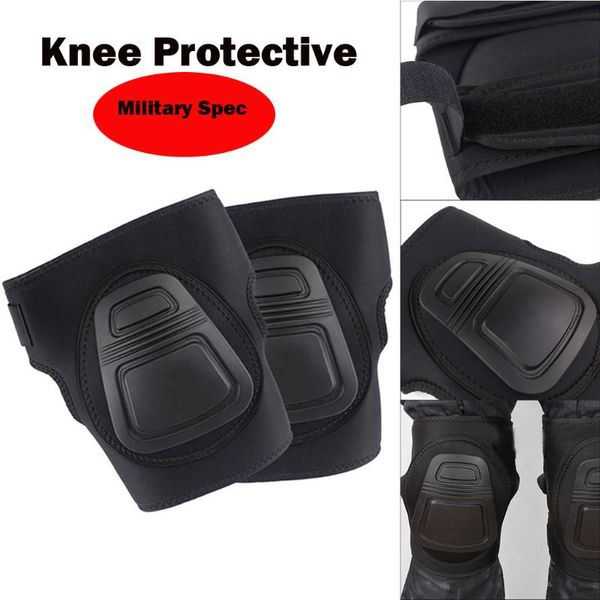 

elbow & knee pads military spec adjustable protective guard safety gear skate bicycle, Black;gray